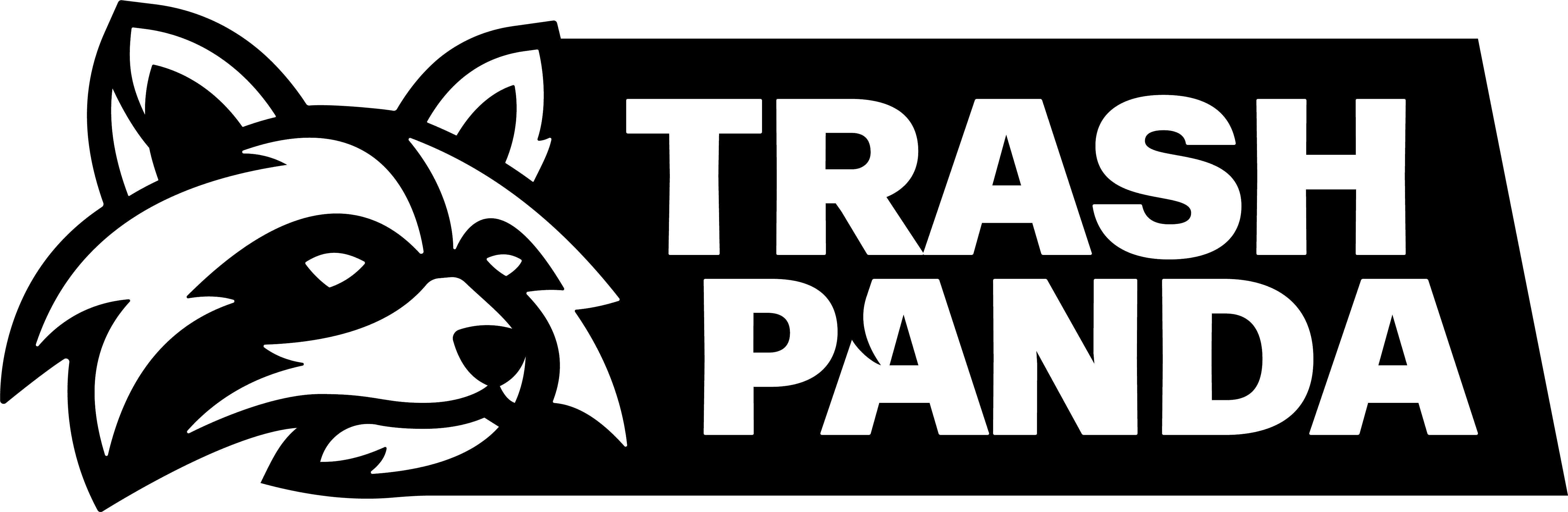 Trash Panda Logo Primary Lockup Inverse Black on White_1@2x